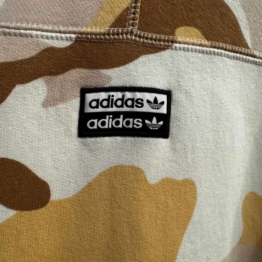 Adidas Originals R.Y.V. Brown Beige Camouflage Crewneck Sweatshirt Men's 2XL